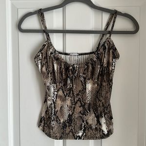 Brown and Black Snakeskin Tank Top Size Small